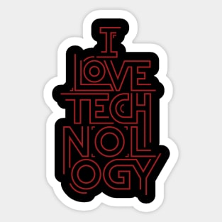 I Love Technology Sticker